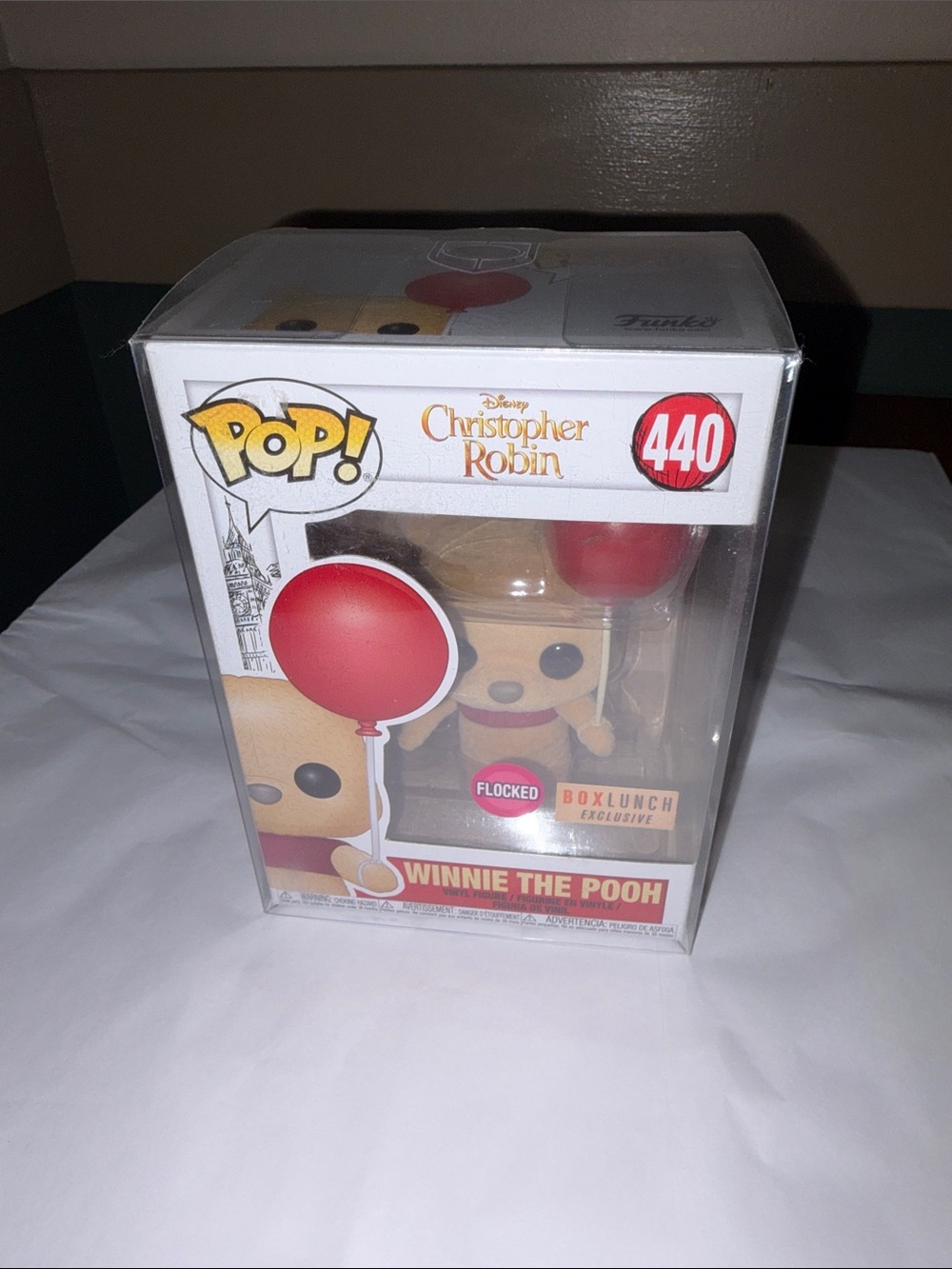 Funko Winnie the Pooh Flocked Figure with Red Balloon #440